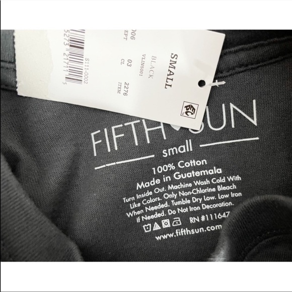 NWT Fifth Sun Fall Inspired Graphic T Shirt Short Sleeve Gray Cotton Size Small - Picture 6 of 6